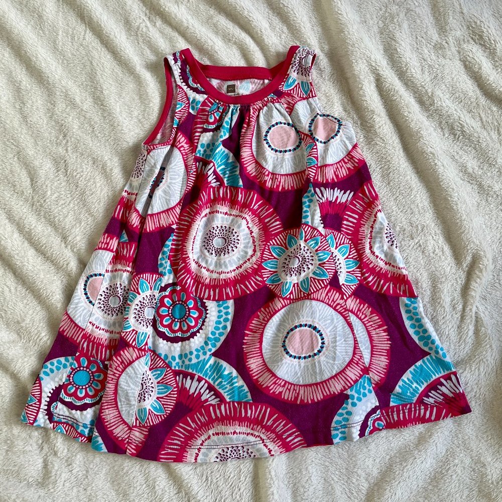 Tea Collection // trapeze dress // pink pattern // size 3 // GUC